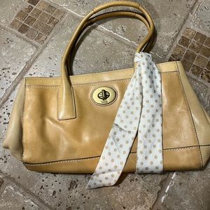 Leather Coach Purse. Tan Color